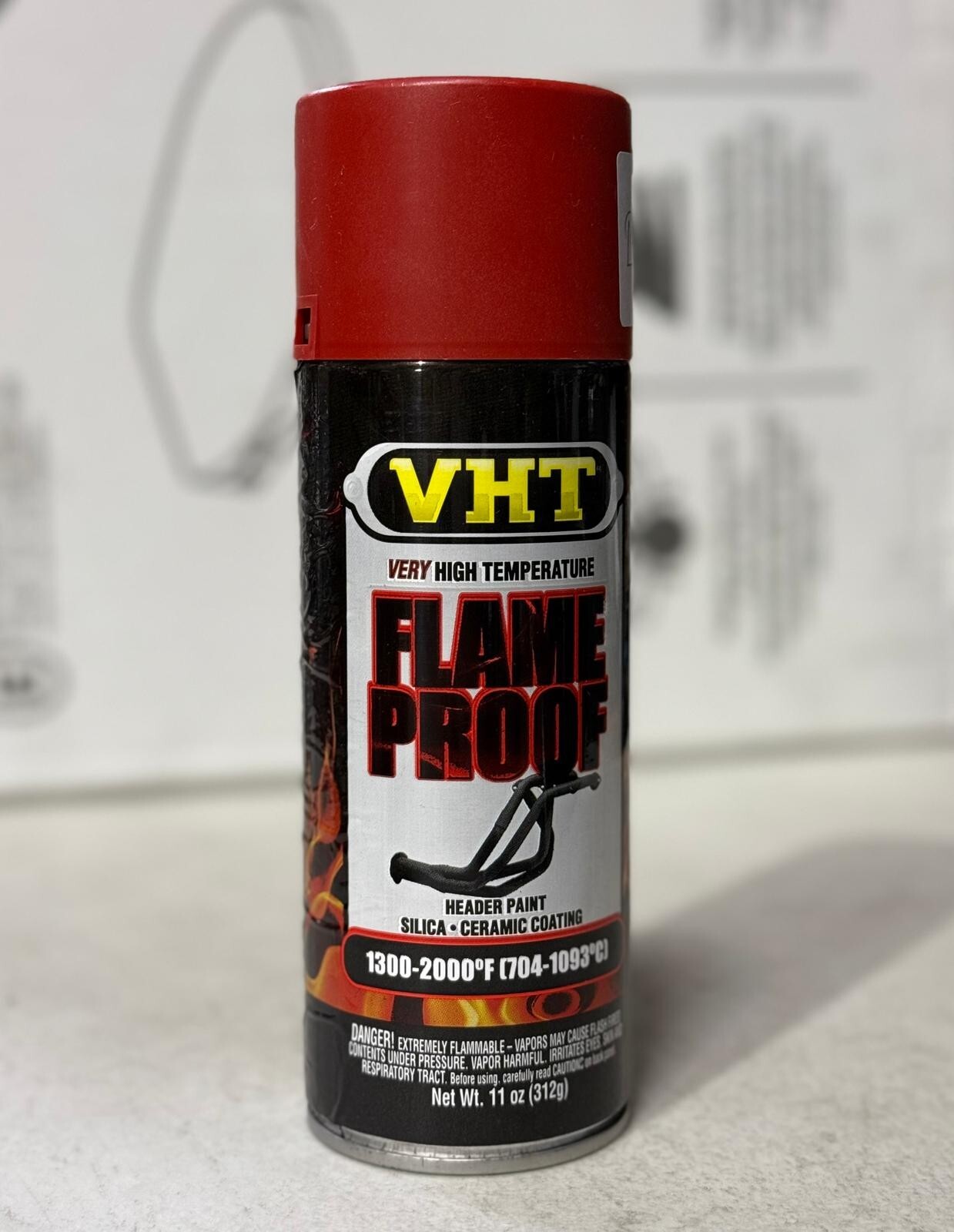 VHT SP109 High Temperature Flame Proof FLAT RED Header Spray Paint – 11oz