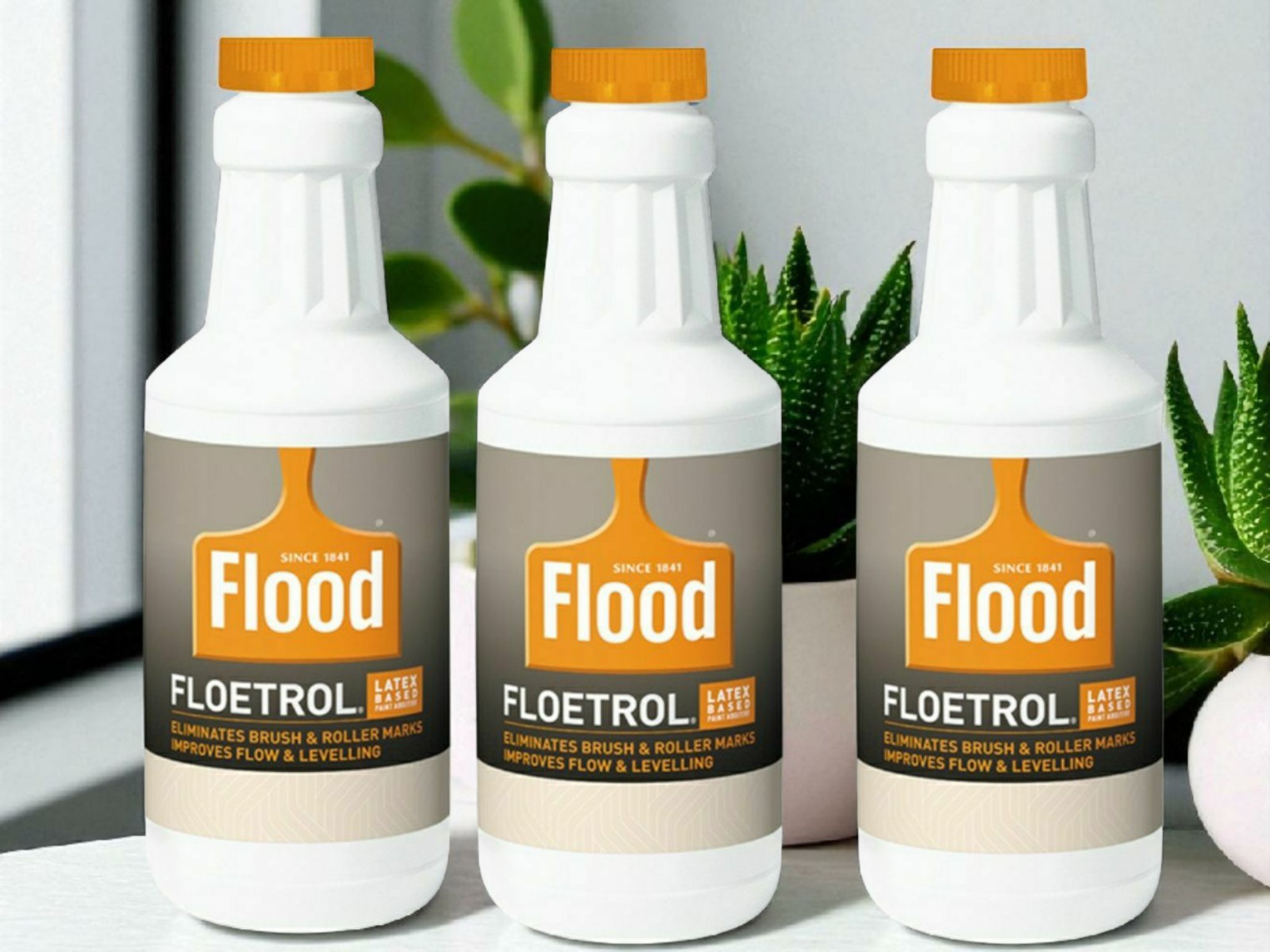 3 Pack Flood FLOETROL 1 qt. Clear Latex PAINT ADDITIVE Improve Flow Rid Marks