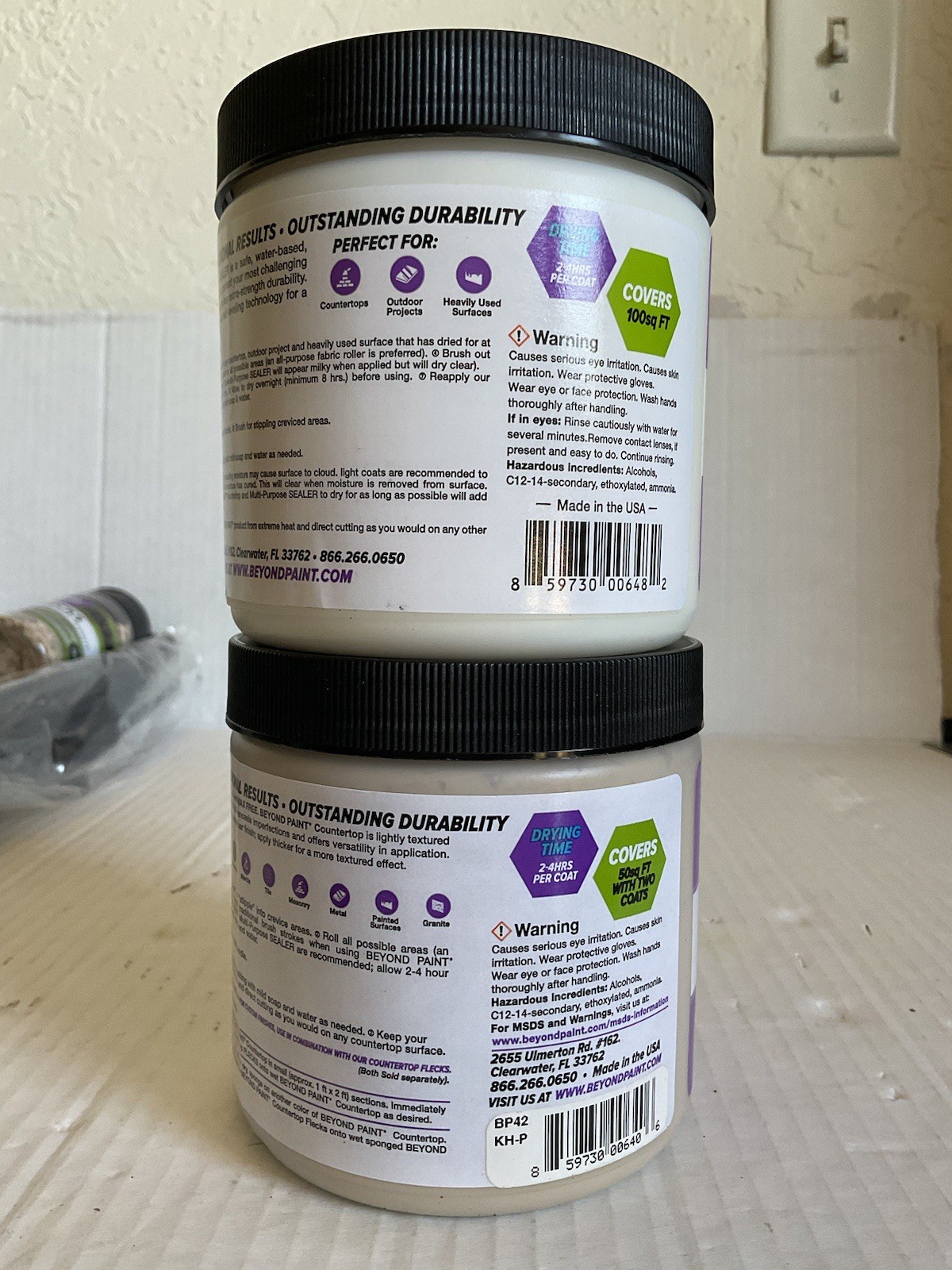 Beyond Paint Countertop Makeover Refinishing Kit All-In-One Sealer Flecks NEW