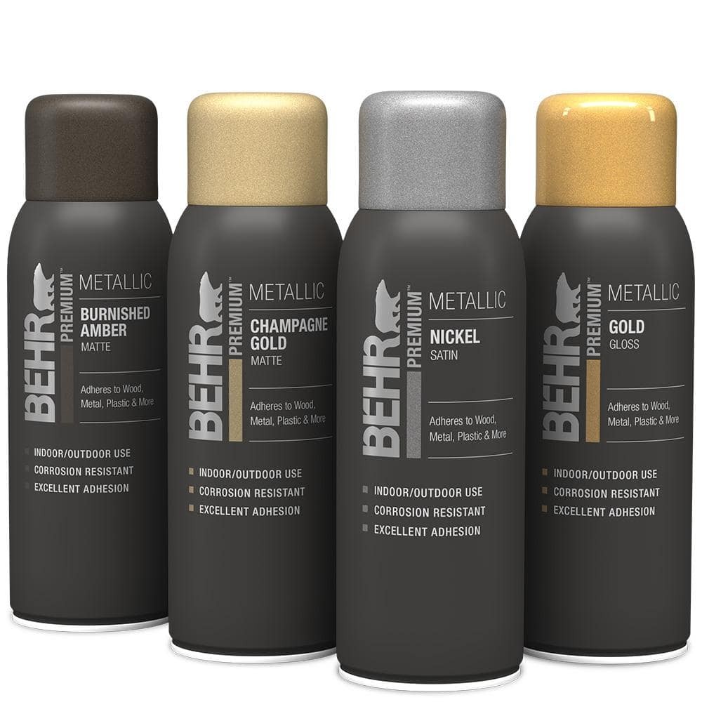 BEHR PREMIUM Metallic Red Gloss Interior/Exterior Spray Paint & Primer – 11 oz