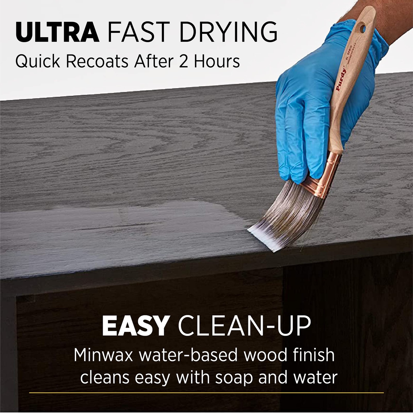Minwax Polycrylic Protective Finish 1 Quart Crystal Clear Wood Sealer