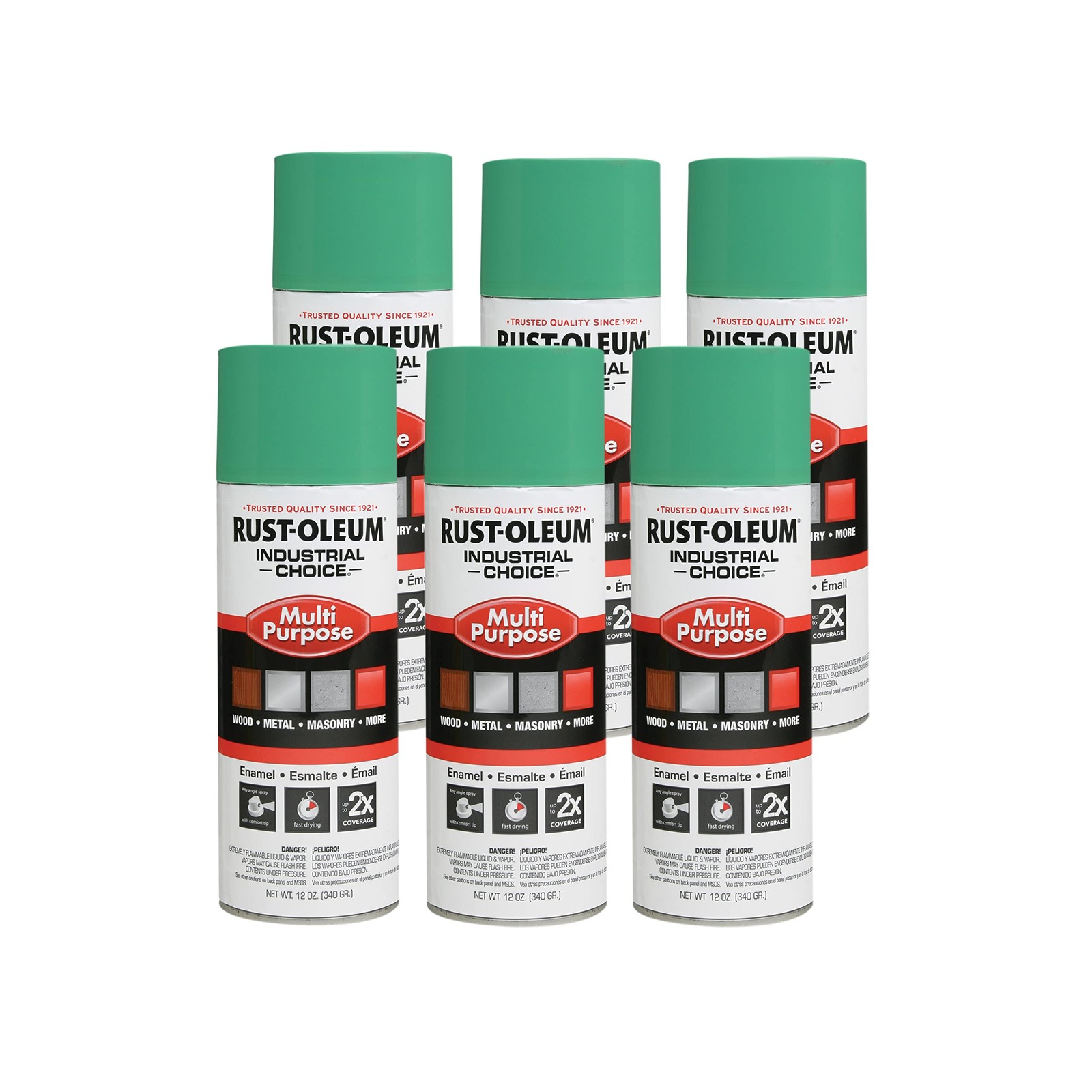 Rust-Oleum 1633830-6PK Industrial Choice 1600 System Multi-Purpose Spray Pain…