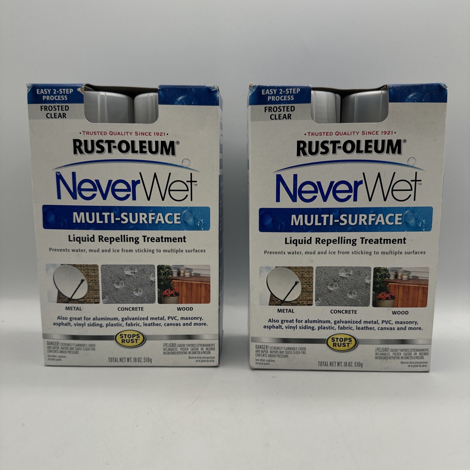 Rust-Oleum Repelling treatment base coat-9 oz and top-coat 9-oz , Frosted 2 Pack