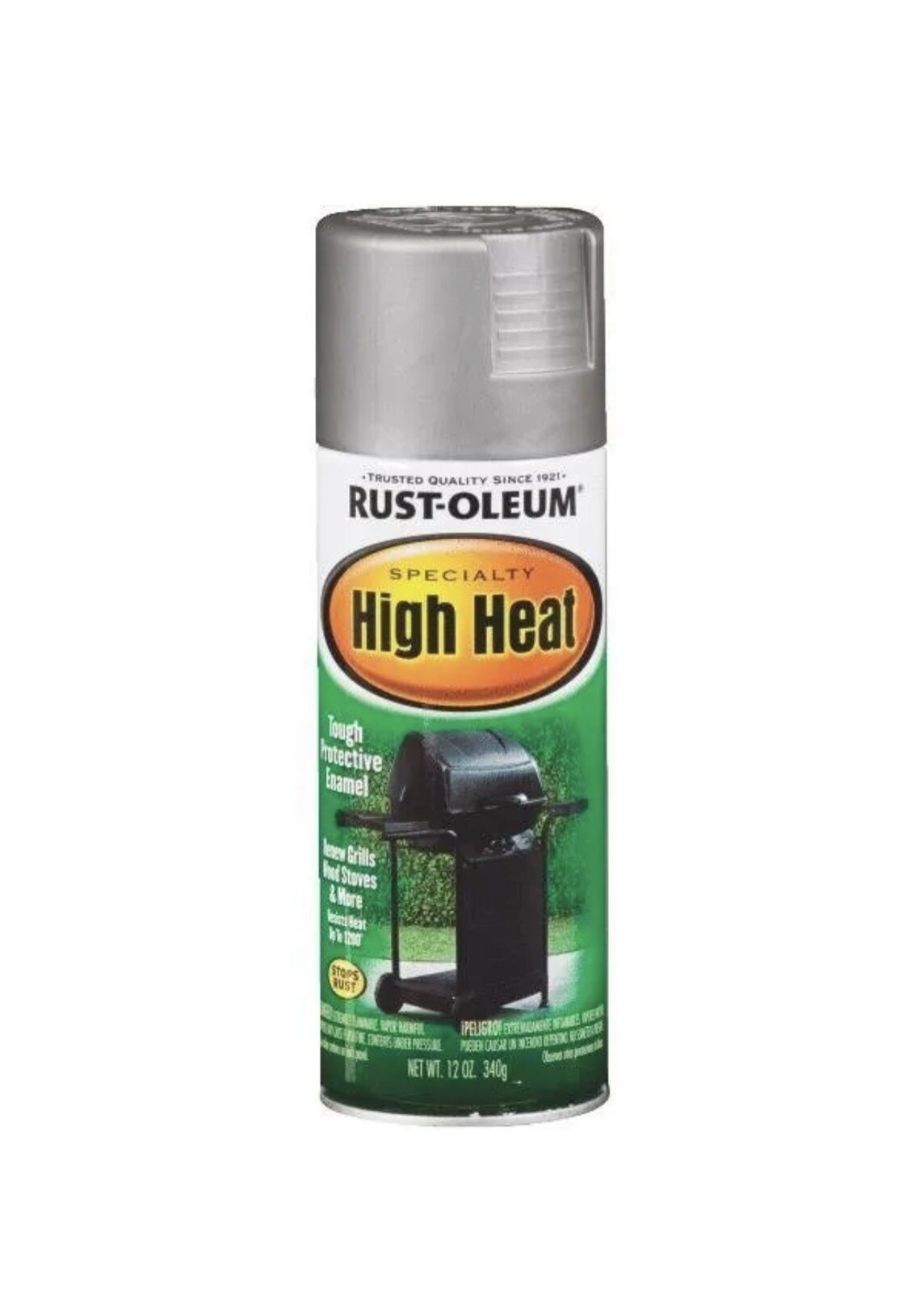 Rust-Oleum High Heat Ultra Spray Paint Silver 12 Oz.