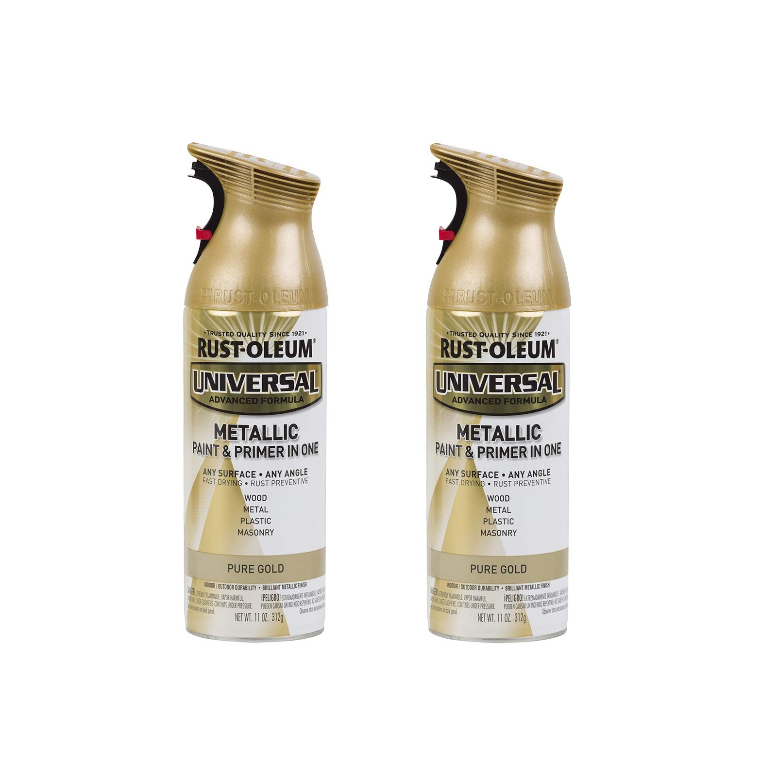 Rust Oleum Universal Paint And Primer 11Oz Pack Of 2 Metallic Oil Based Spray