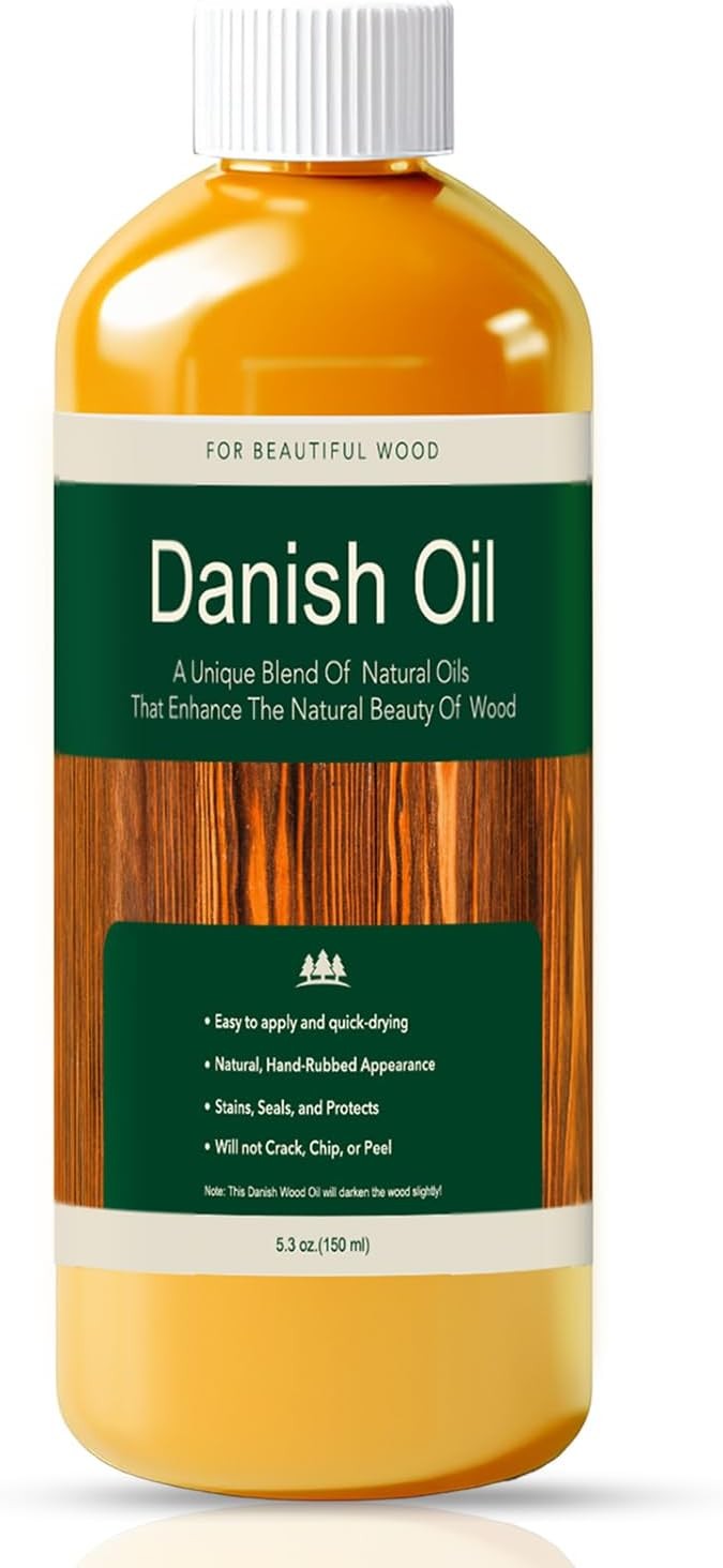 Danish Oil for Wood – Pure Polymerized Linseed Oil Wood Finish & Sealer – Ideal