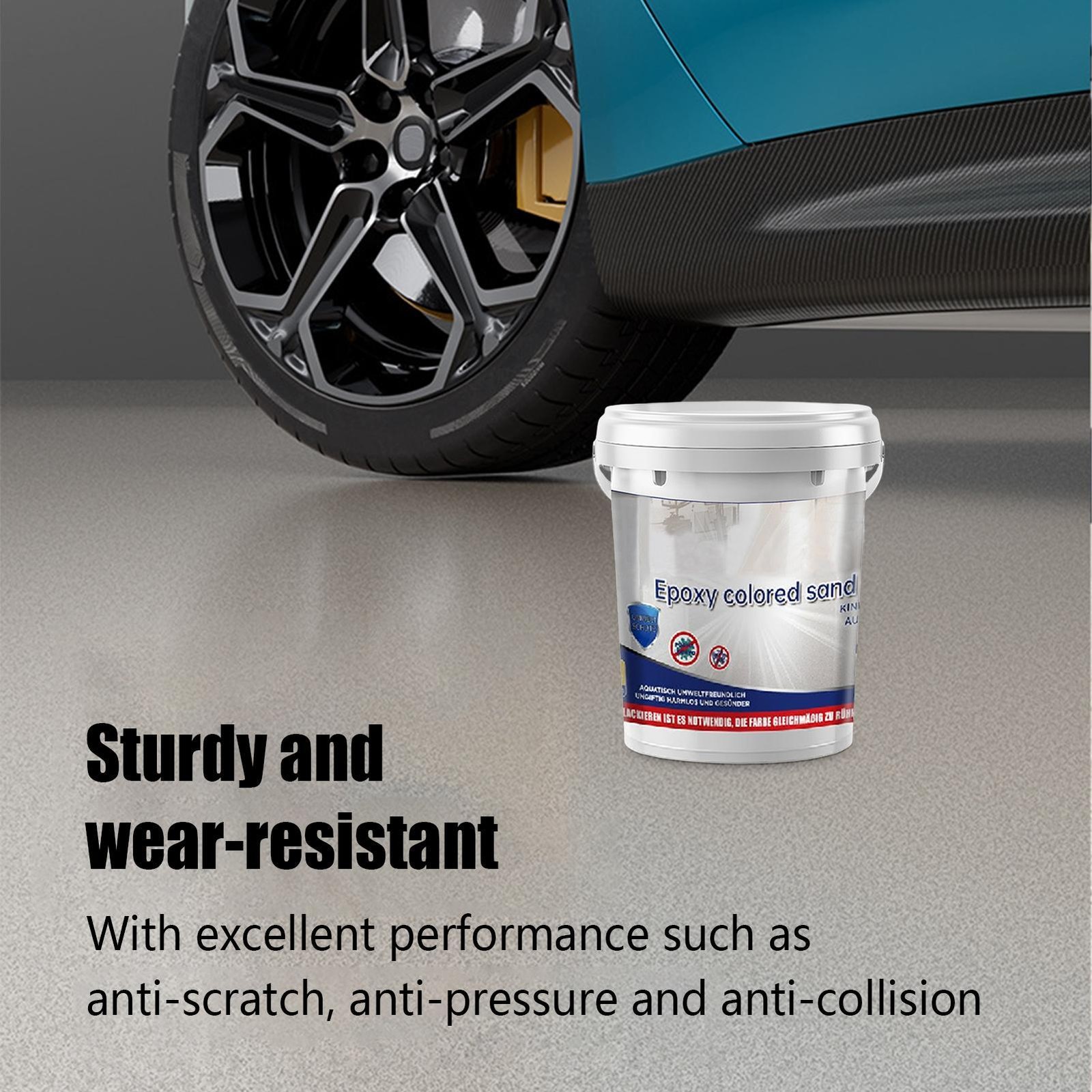 Marble Effect Epoxy Floor Coating High-Gloss Floor Paint Waterproof & Anti-slip