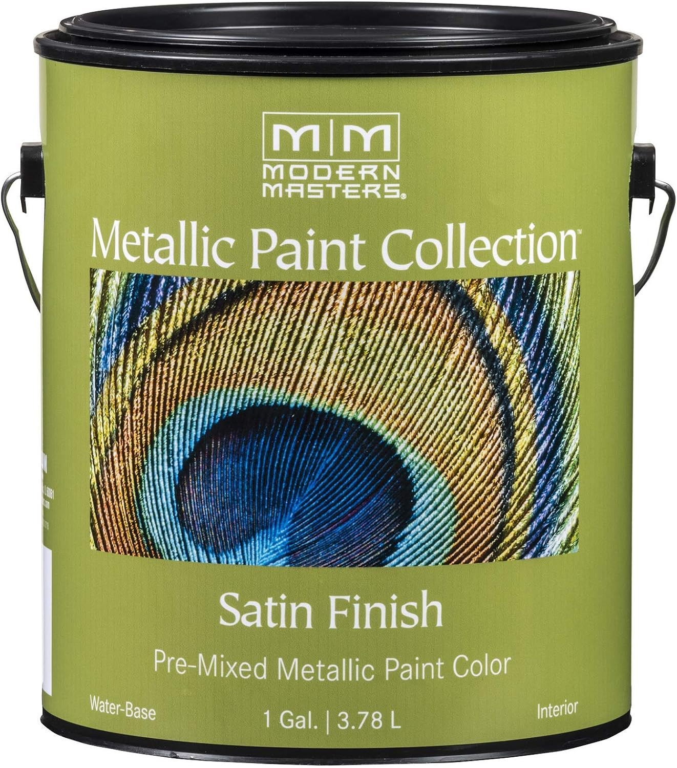 1 Gal ME244 Steel Gray Metallic Paint Collection, Satin Water-Based Decorative