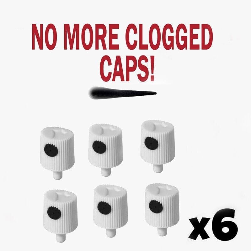 6 Spray NOZZLES for Rust-Oleum High Heat Spray Paint Bar-B-Que Black – NO CAN