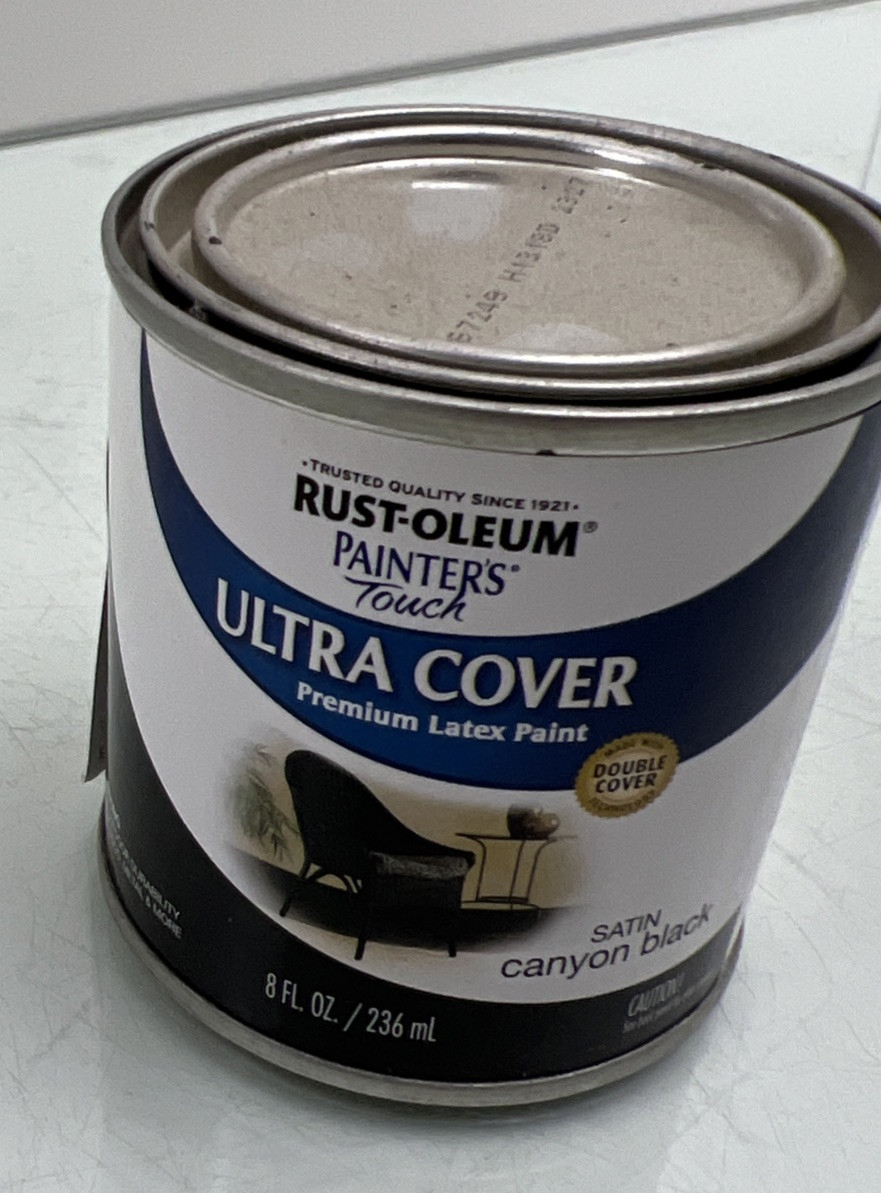 Rust-Oleum 267249-Painter’S Touch Latex Paint, 1 Half Pint, Satin Canyon Black