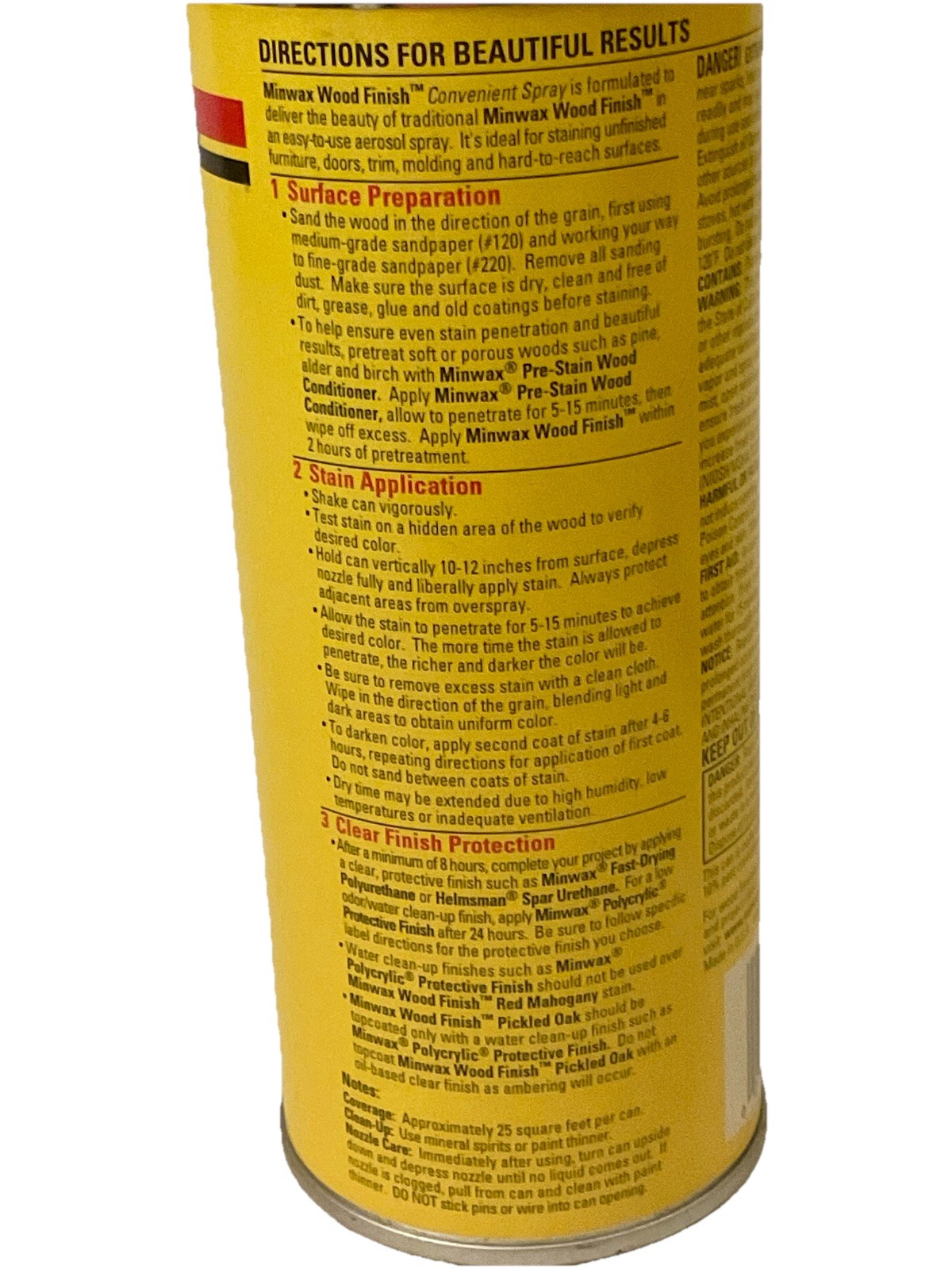 MINWAX WOOD FINISH PENETRATING STAIN SEALER SPRAY 11.5 OZ SPECIAL WALNUT 224A