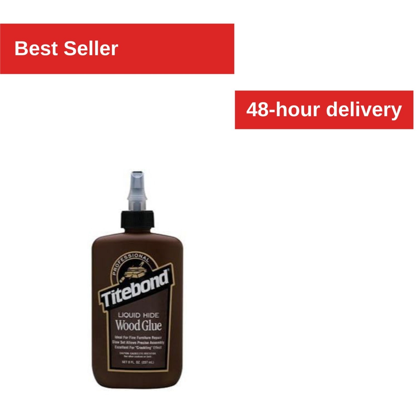 Franklin Titebond Liquid Hide Glue 8 oz Bottle for Woodworking Repair
