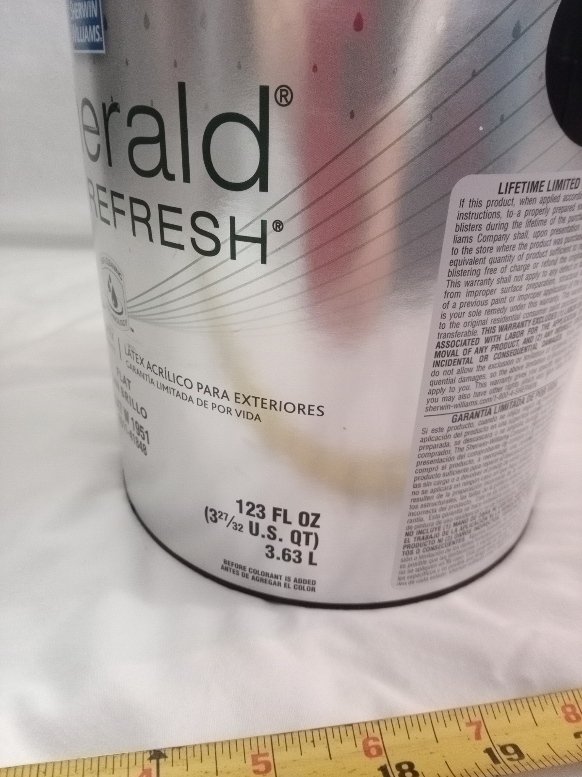 Sherwin Williams Emerald rain refresh exterior acrylic Paint TINTED BLUE, gallon