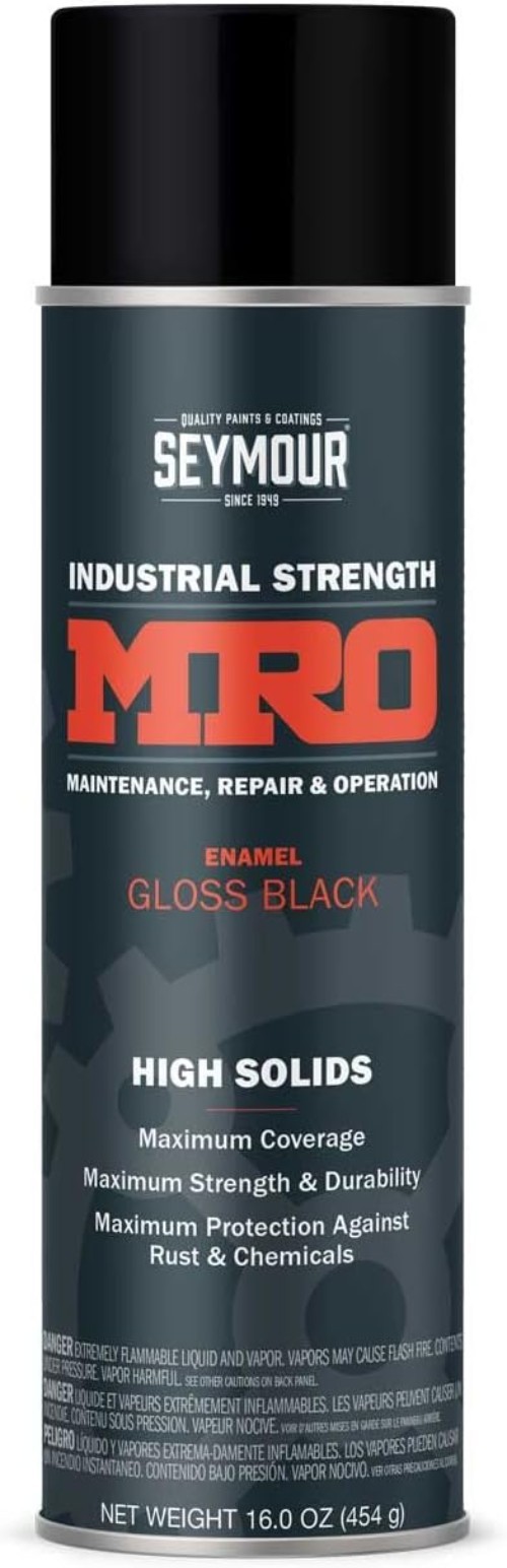 620-1415 MRO High Solids Spray Paint, Gloss Black, 16 oz | High-solids indust…