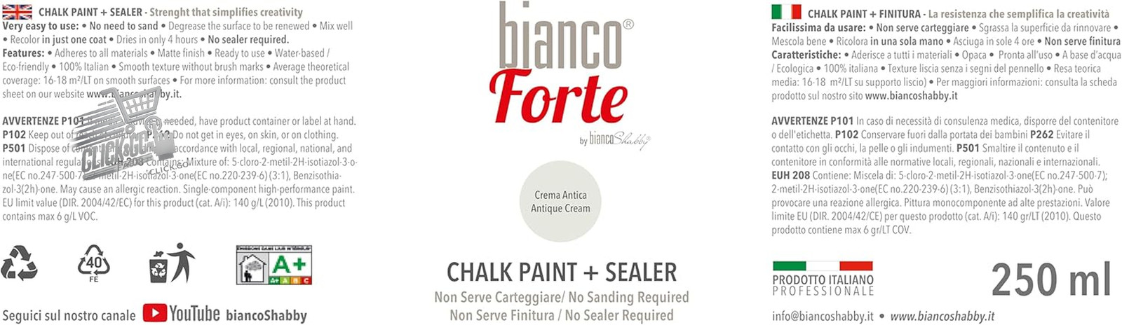 Chalk Paint Antique Protective Cream 2in1 Wood Furniture Walls 250ml