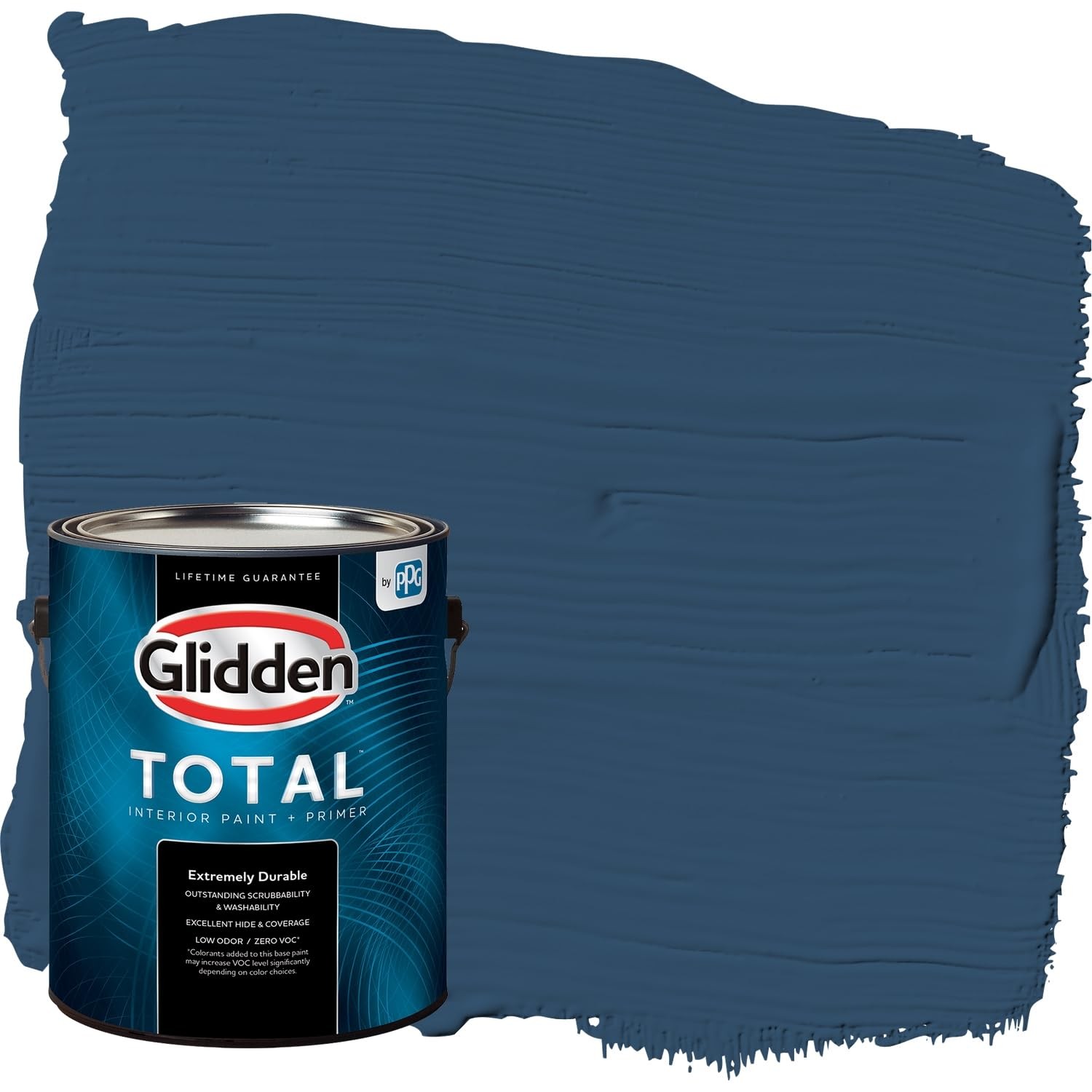 Glidden Total 1 Gal. Blueberry Pie/Blue Semi-Gloss Interior Paint Premiumr