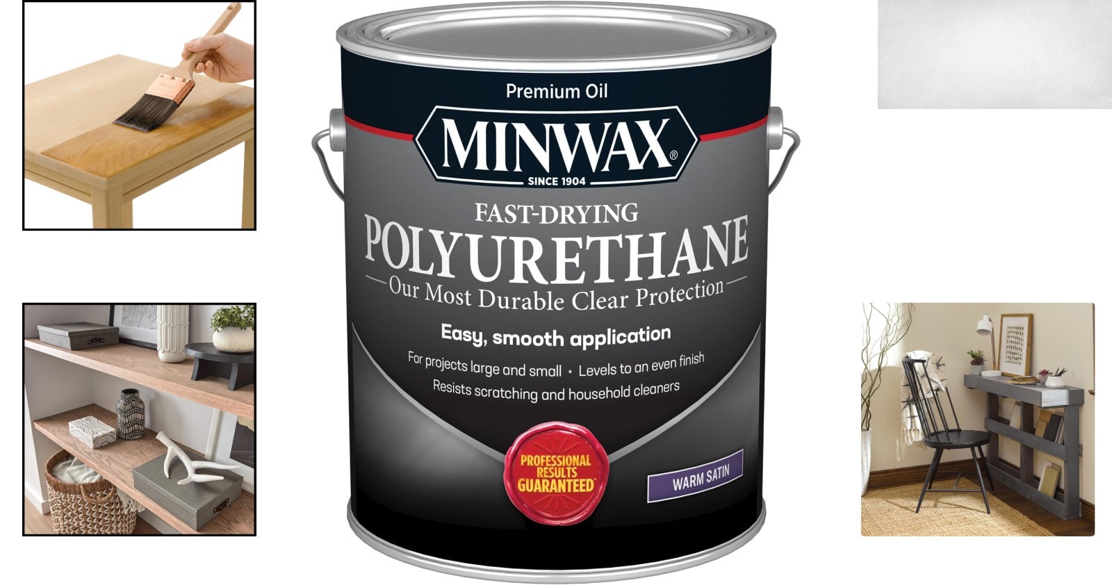Fast-Drying Polyurethane Wood Finish – 1 Gallon Clear Satin for Durability