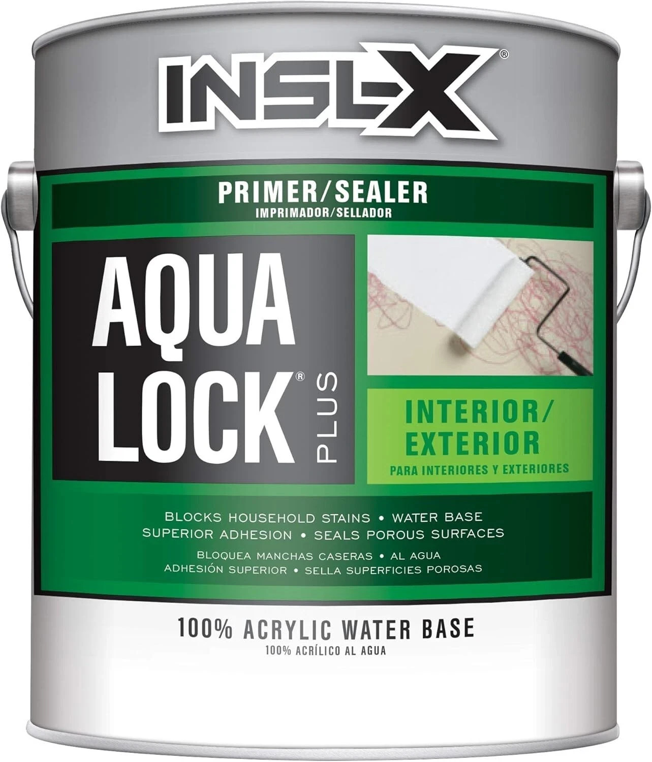 Insl-X AQ0420099-01 Primer/Sealer Aqua Lock Plus, Acrylic Water-Base 1-gal Black