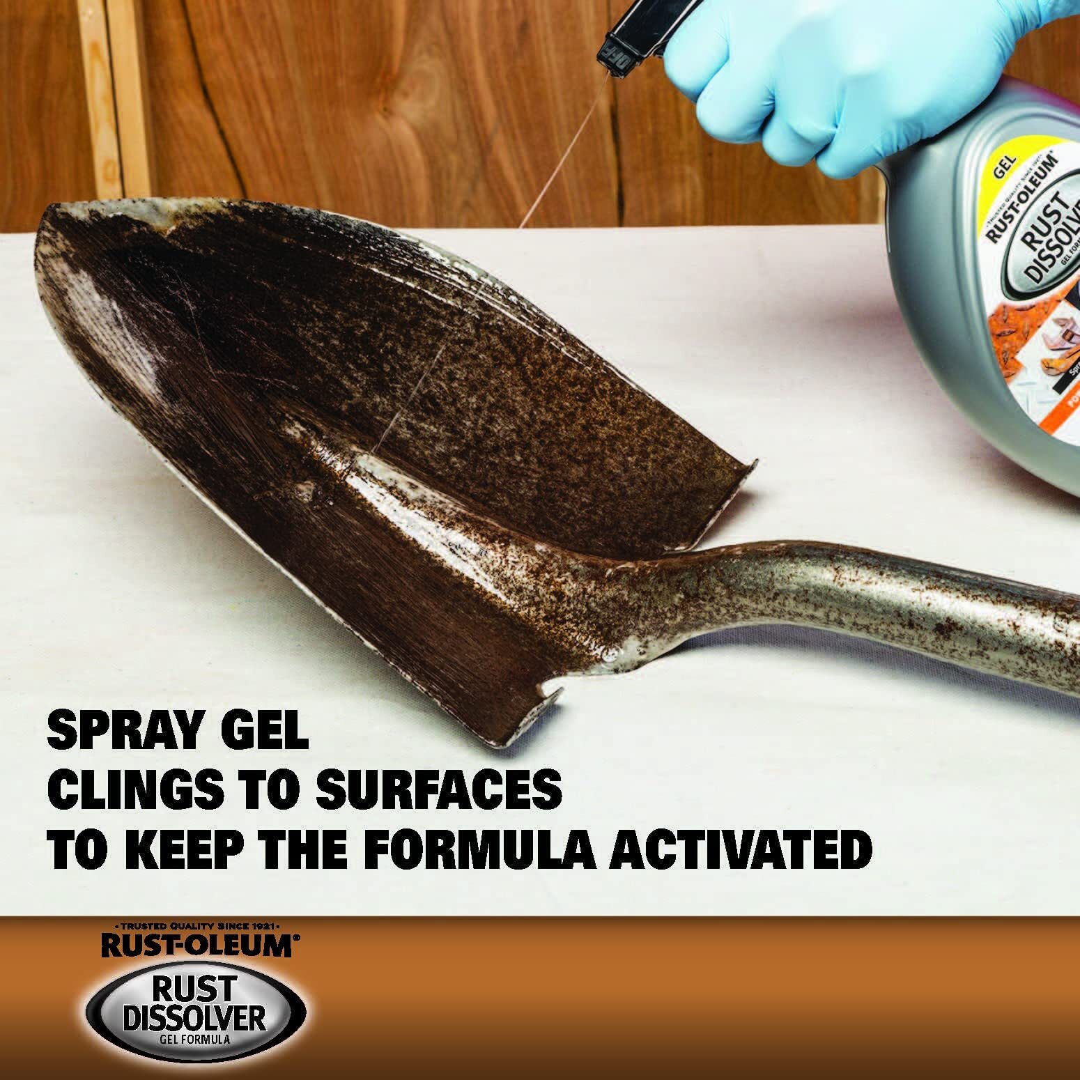 Rust Oleum Rust Dissolver Spray Gel 32 Oz Gel Clings To Metal Quickly Removes…