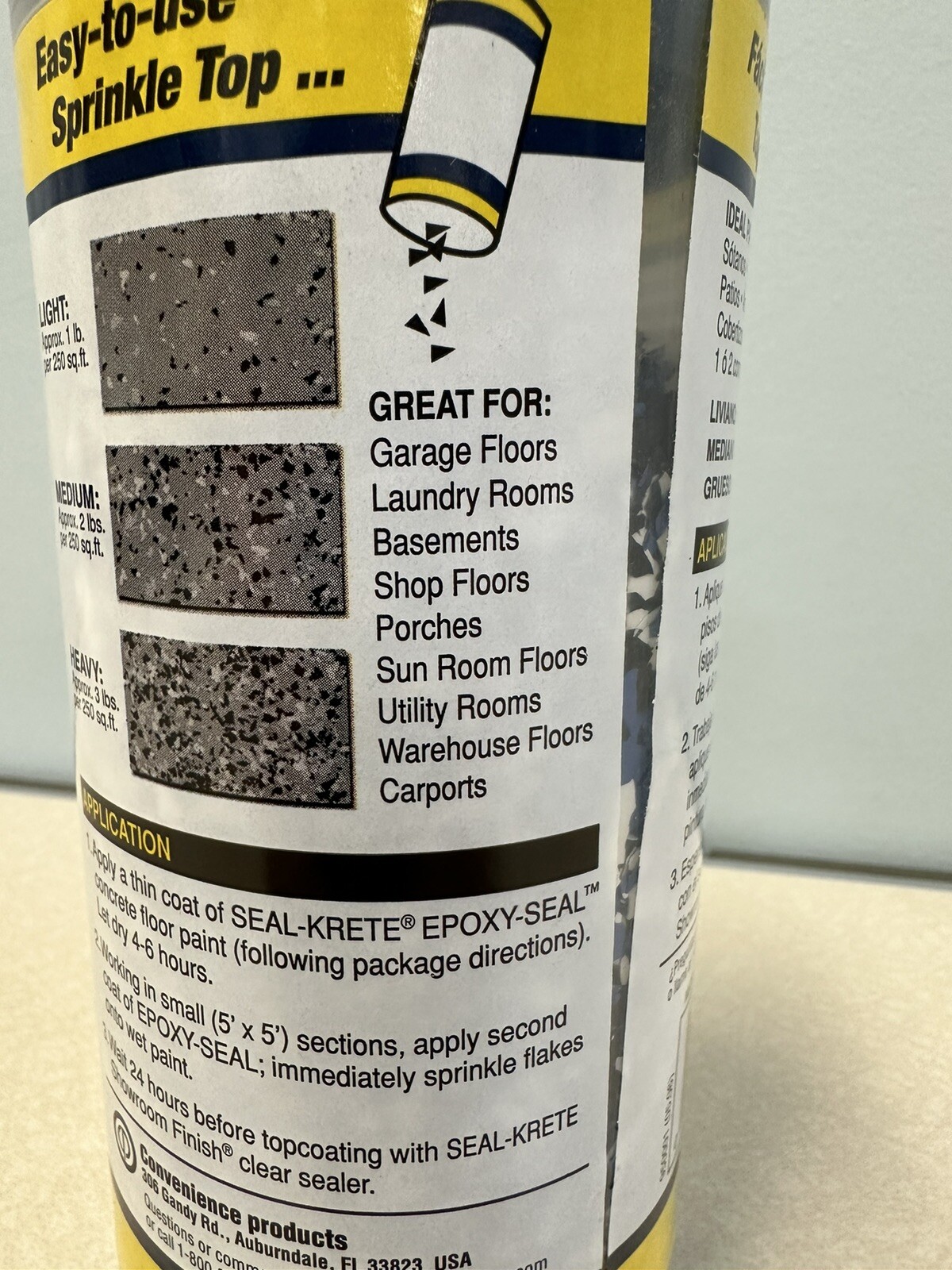Sealkrete Epoxy-Seal Decorative Flakes, Epoxy Floor Flakes, Blue/Black/White, 1#