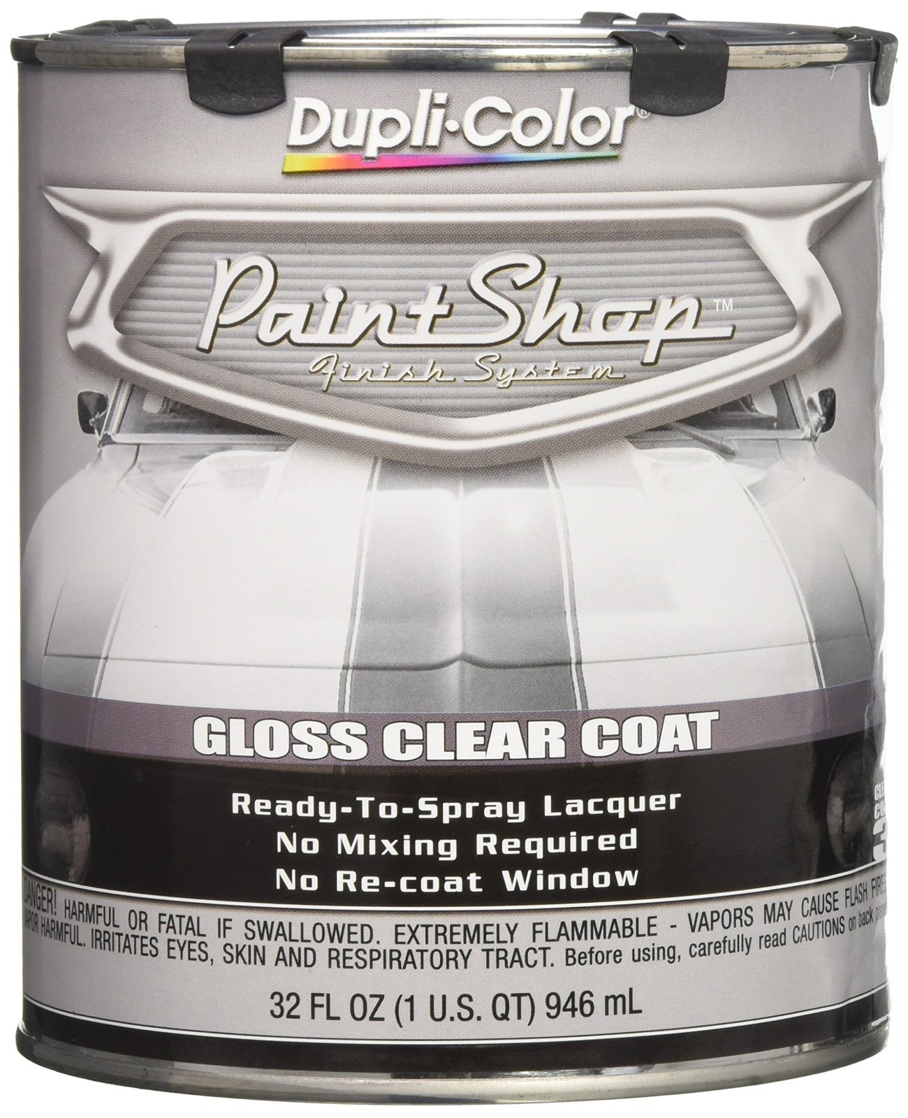 Clear Coat Paint Finish System – 32 oz. Automotive Spray, Glossy Protective Seal