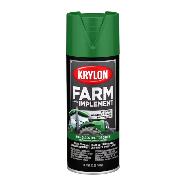 Krylon Farm and Implement High-gloss Tractor Green Spray paint ( NET WT. 12-oz )
