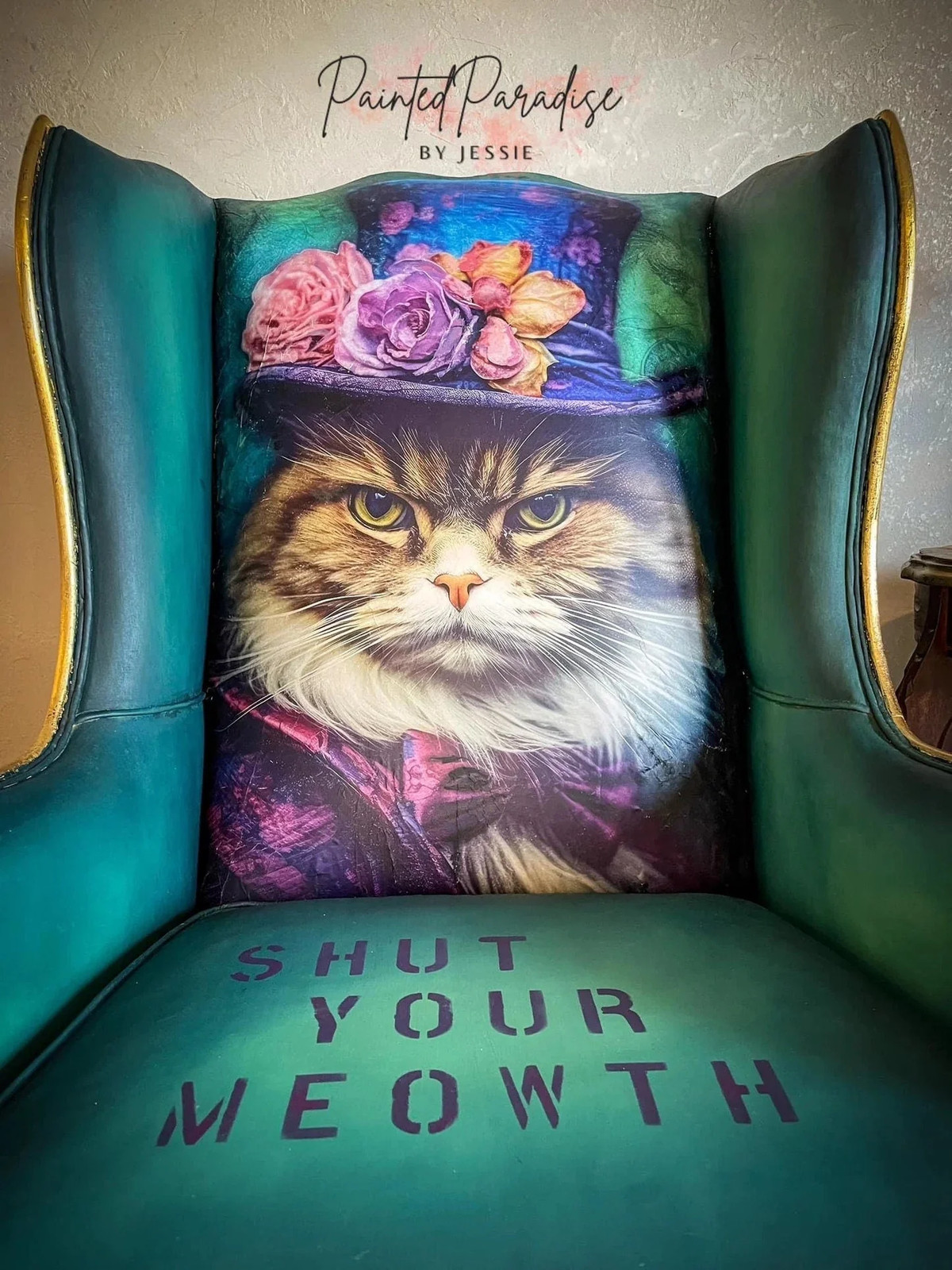 Sour Puss | Large Decoupage Tissue Paper | Furniture | Arts & Crafts | 21×29 or