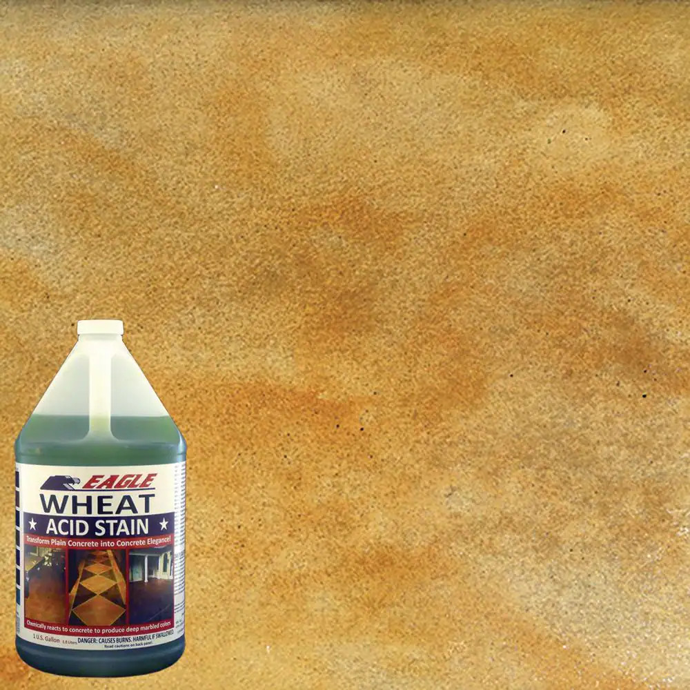 1 gallon Concrete Acid Stain Wheat Interior Exterior Floor Marbled Look Spray