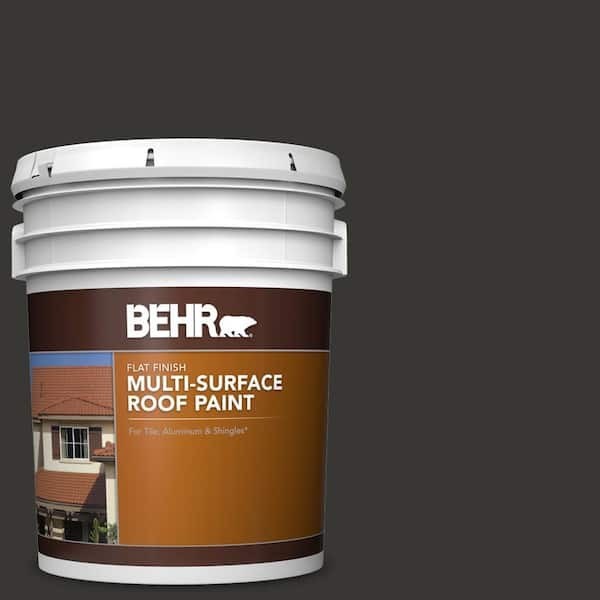 NEW 5 Gal Black Slate Flat Roof Paint Multi-Surface Exterior Strong Protection