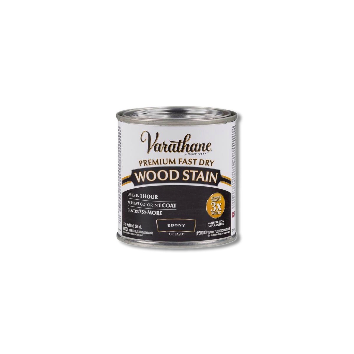 Varathane Premium Ebony Oil-Based Fast Dry Wood Stain 0.5 pt 269400