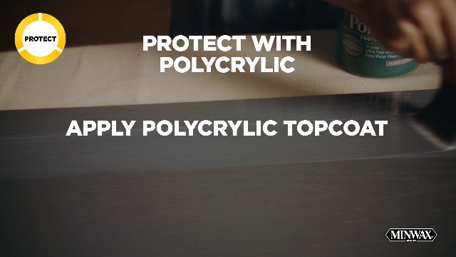 Polycrylic Protective Wood Finish Clear Satin 8 oz Fast Drying Interior Water