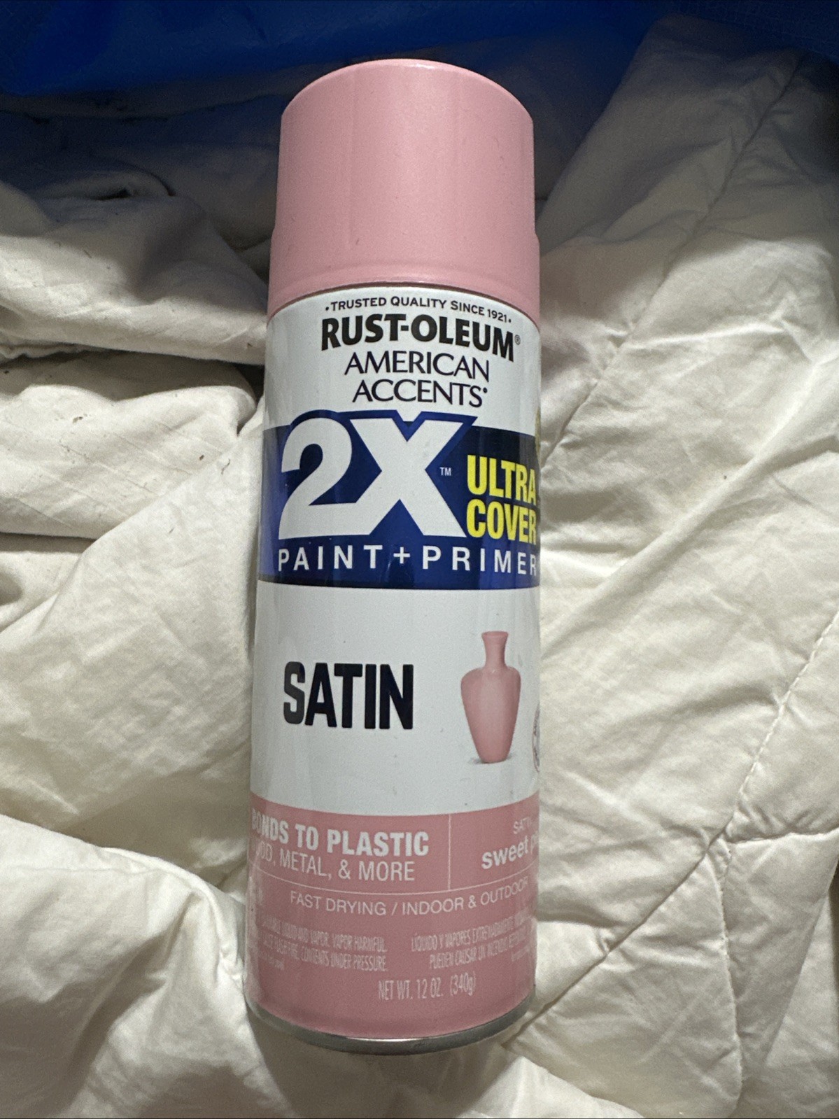 Satin Vintage Blush 12 Ounce Spray Paint Ideal For Interior And Exterior Use