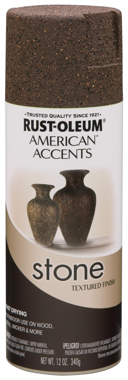 Rust-Oleum 238324 Stone Creations Spray, 12 oz, Mineral Brown