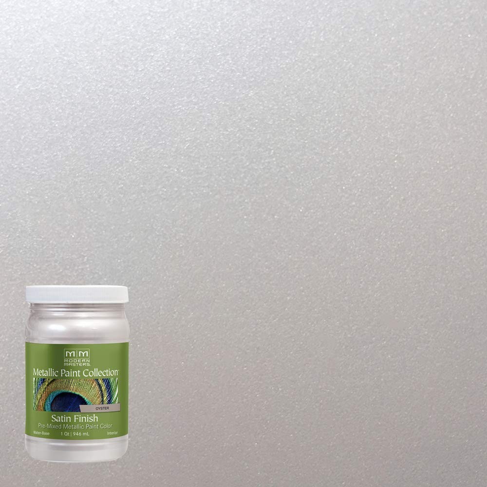 Satin Water-Based Metallic Paint – Modern Oyster Finish for Home Decor, 16oz