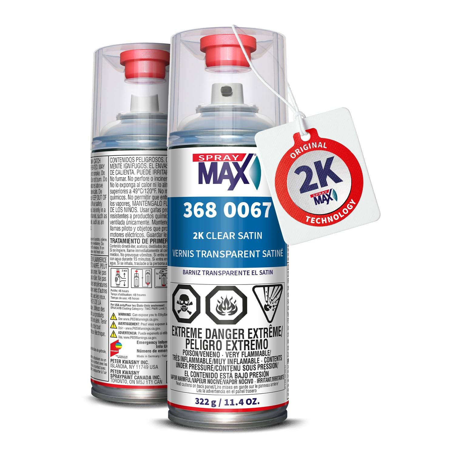 2K Semi Matte Clear Coat | 2K Automotive Satin Clear Coat Spray Paint for Car…