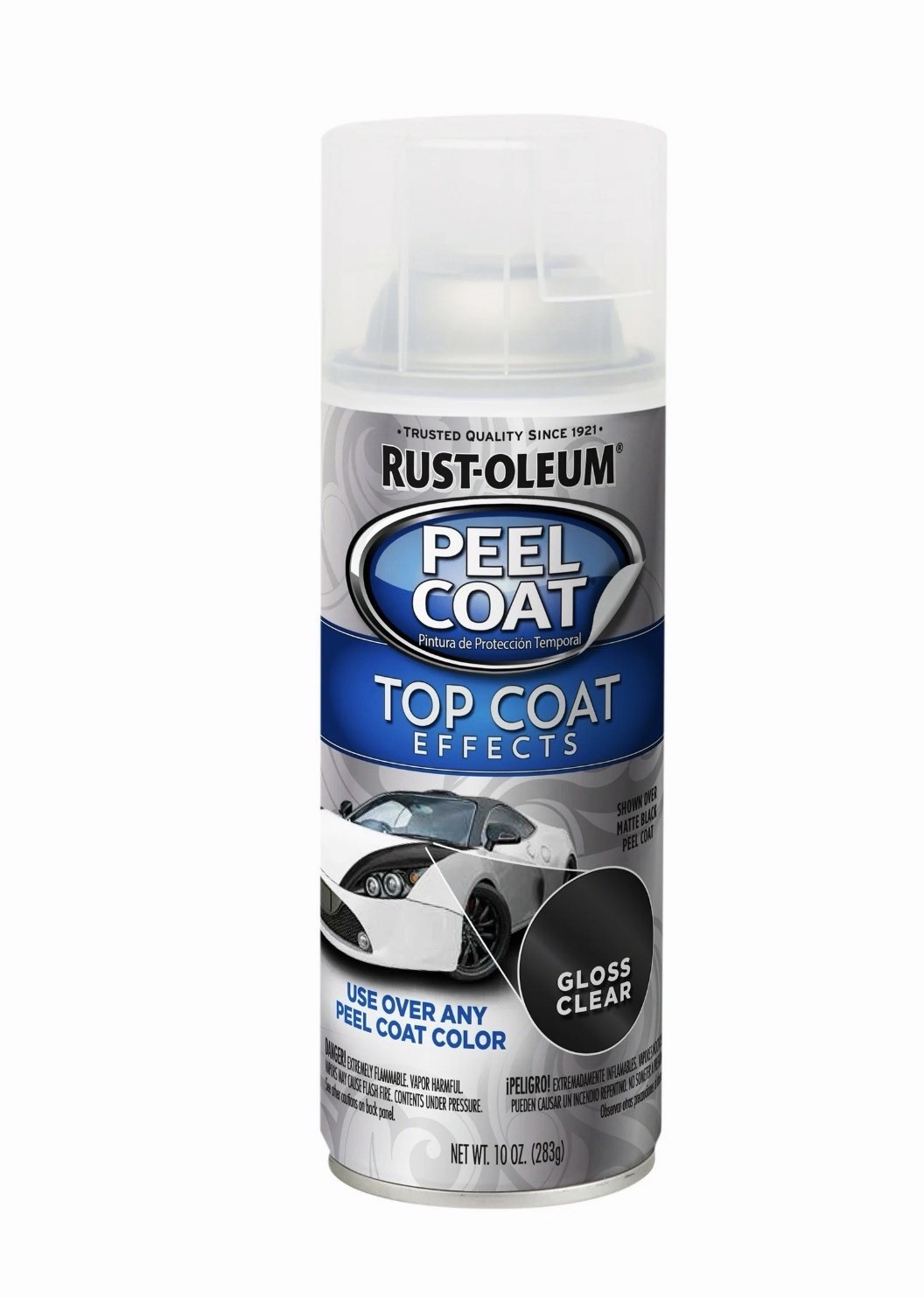 Rust-Oleum Peel Coat Top Coat Gloss Clear Aerosol 10 oz for Vehicles Auto