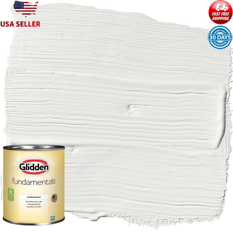 Fundamentals Interior Paint White Semi-Gloss Good Hide & Coverage 1 Quart