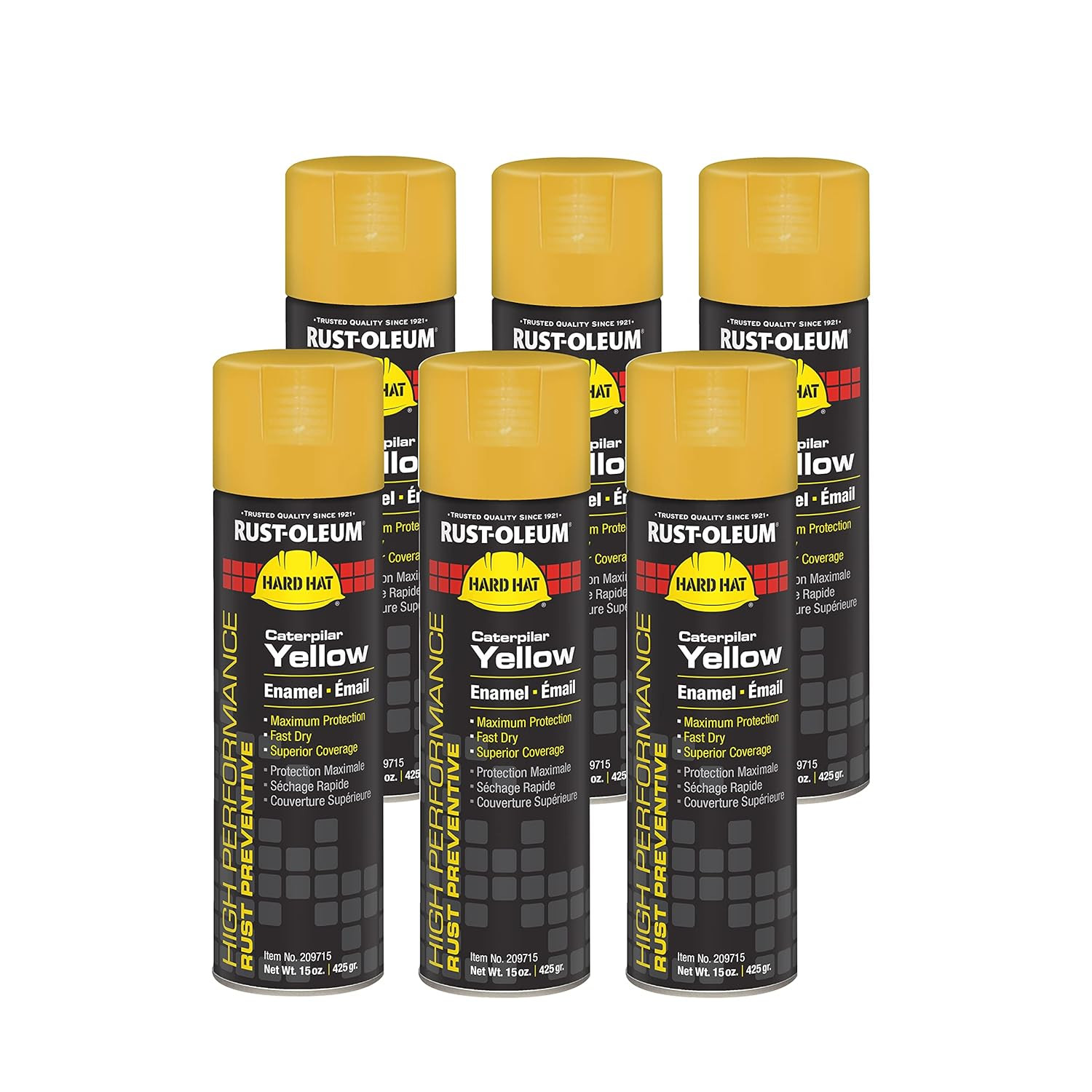 209715 V2100 System Farm Equipment Spray Paint 15-Ounce Caterpillar Yellow 6-Pac