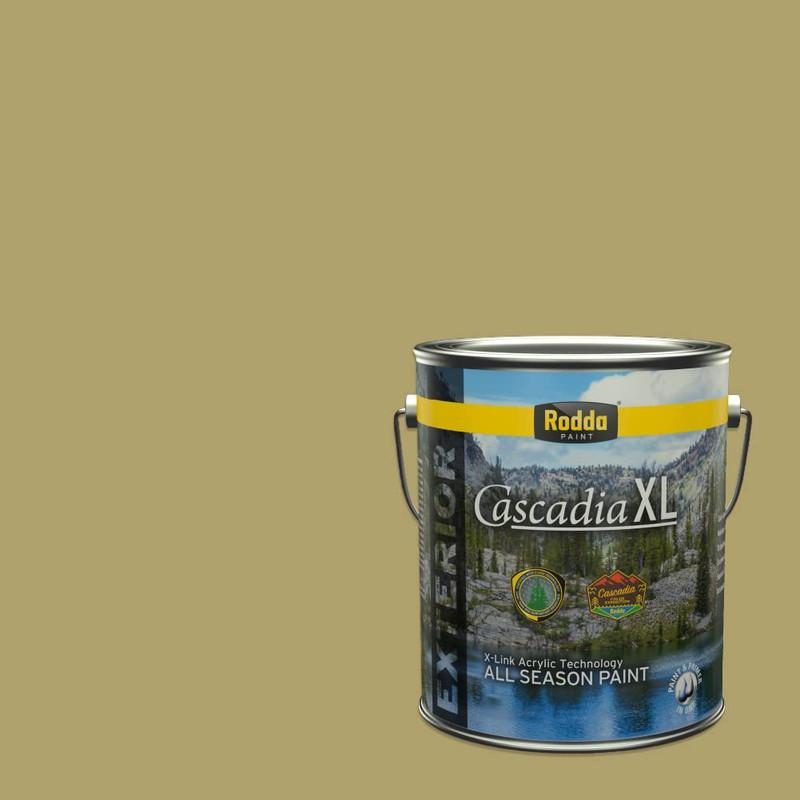 Rodda Paint Cascadia Xl Exterior Velvet Paint Premiumr In One 1-Gallon Shiny Gol