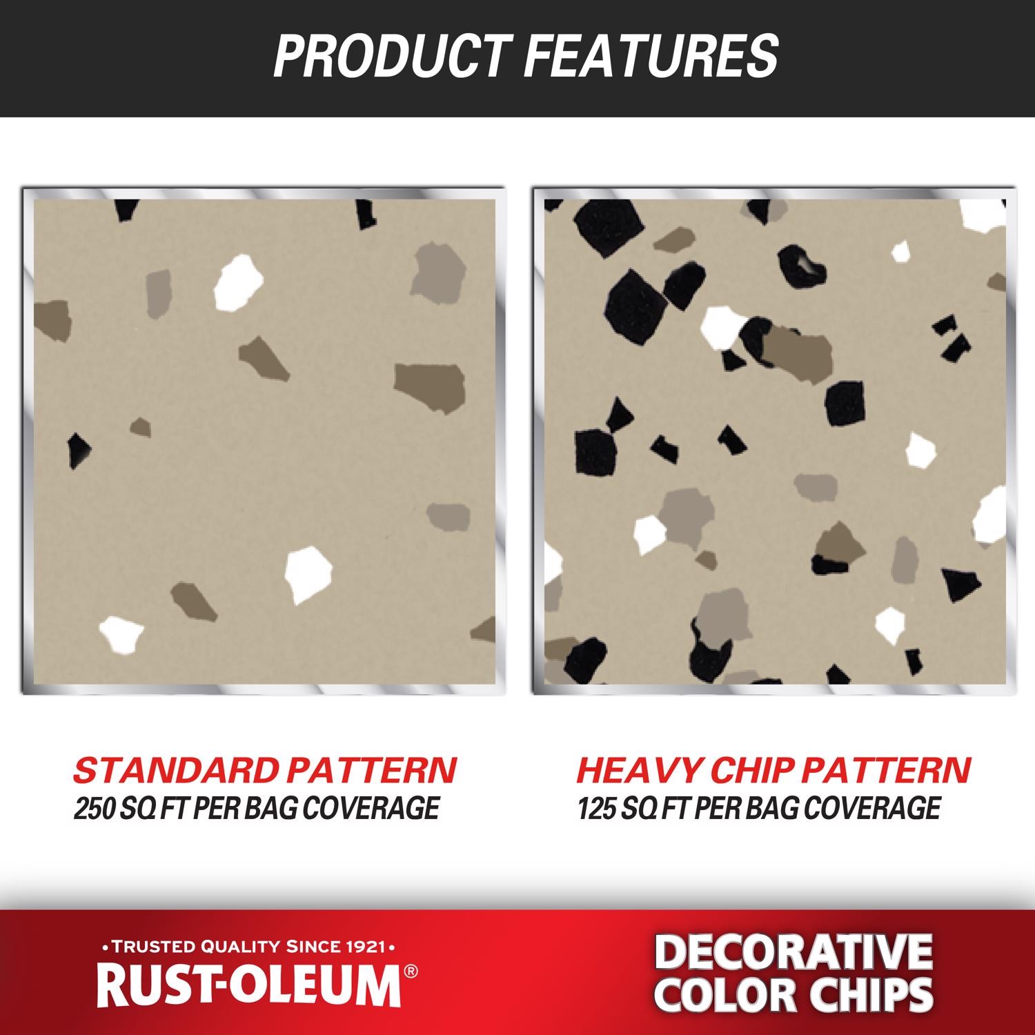 Rust-Oleum EpoxyShield Indoor and Outdoor Mocha Blend Decorative Color Chips 1lb