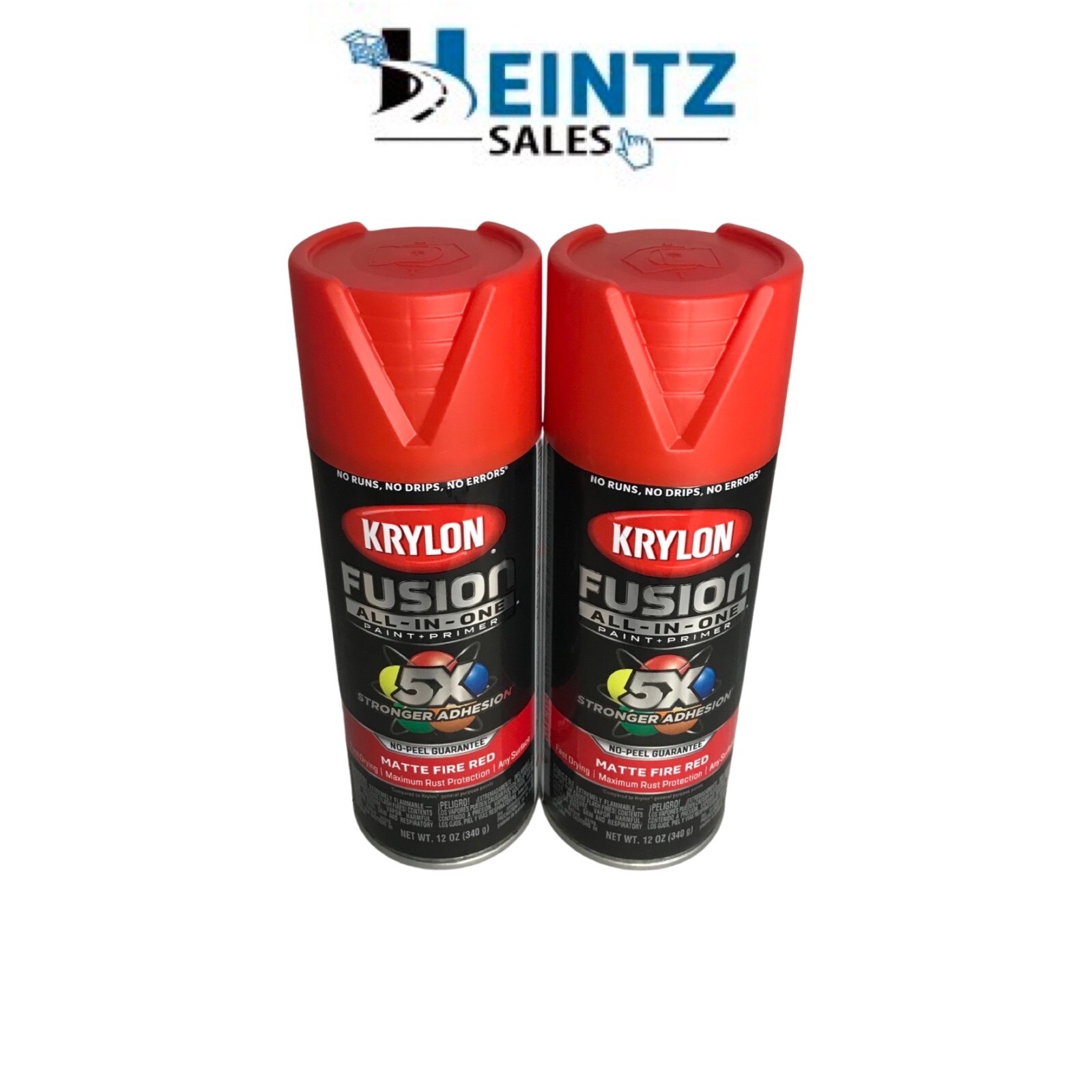 Krylon – 2756 (2 Pk) Matte Fire Red Spray Paint Fusion All in One Paint & Primer