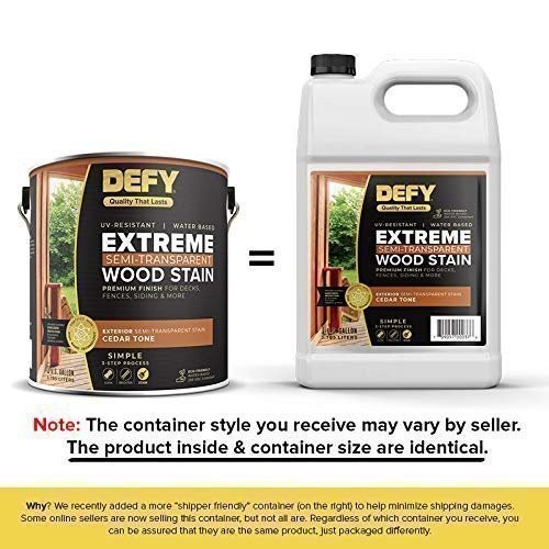 DEFY Extreme 1 Gallon Semi-Transparent Exterior Wood Stain, Driftwood Gray