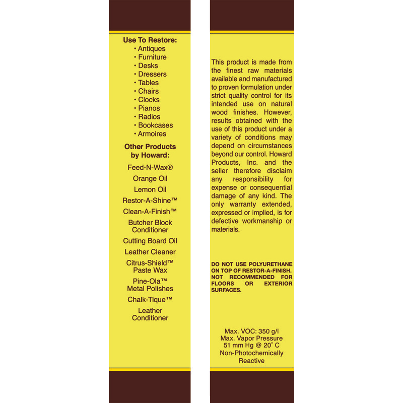 Howard Restor-A-Finish Semi-Transparent Mahogany Oil-Based Wood Restorer 1pt.