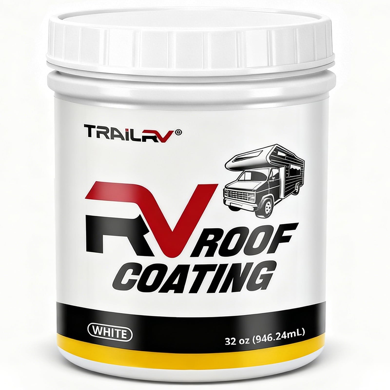 RV Roof Sealant, Liquid Rubber Waterproof Coating – Solar Reflective, Flexibl…