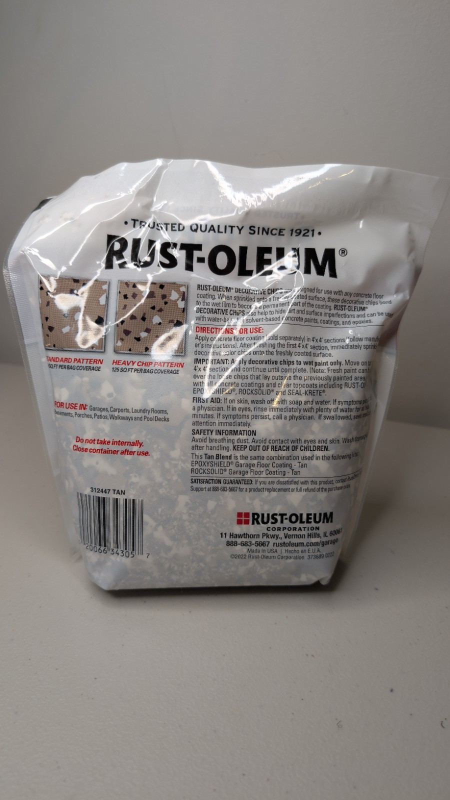 Rust-Oleum Decorative Color Chips Tan Blend 1 lb Bag For Concrete Floor