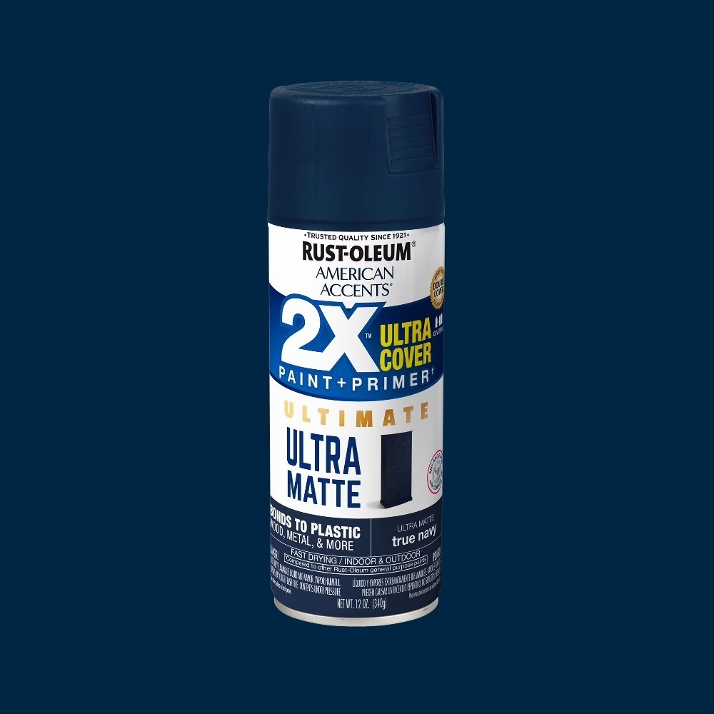 True Navy, American Accents 2X Ultra Cover Ultra Matte Spray Paint-344686, 12