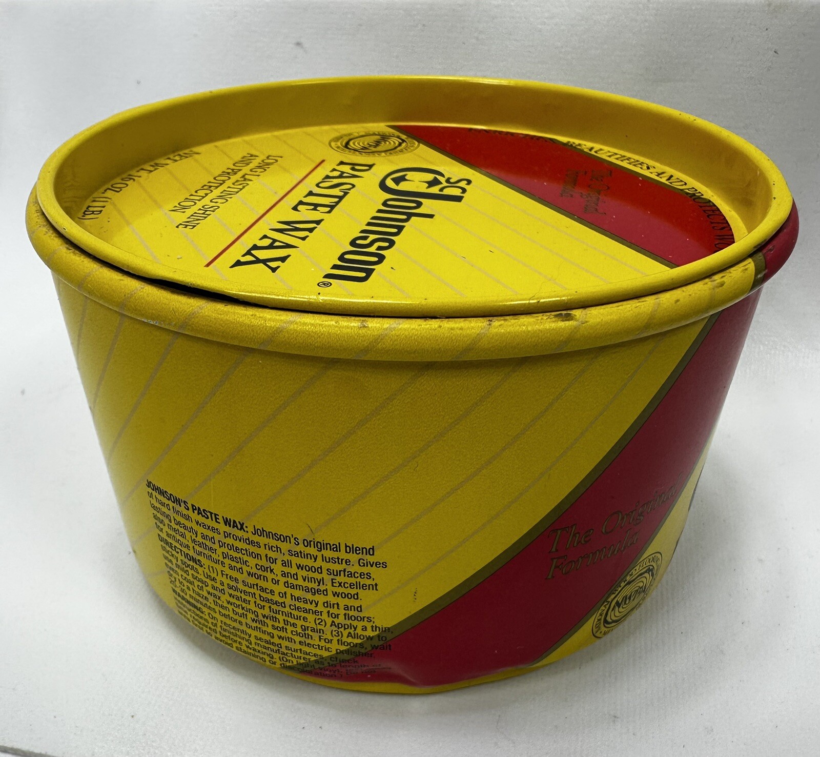 S.C JOHNSON Paste Wax The Original Formular nearly full discontinued