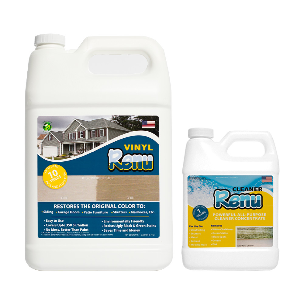 Vinyl Renu Premium Siding Restorer Restores Original Color & Beauty of All Sides