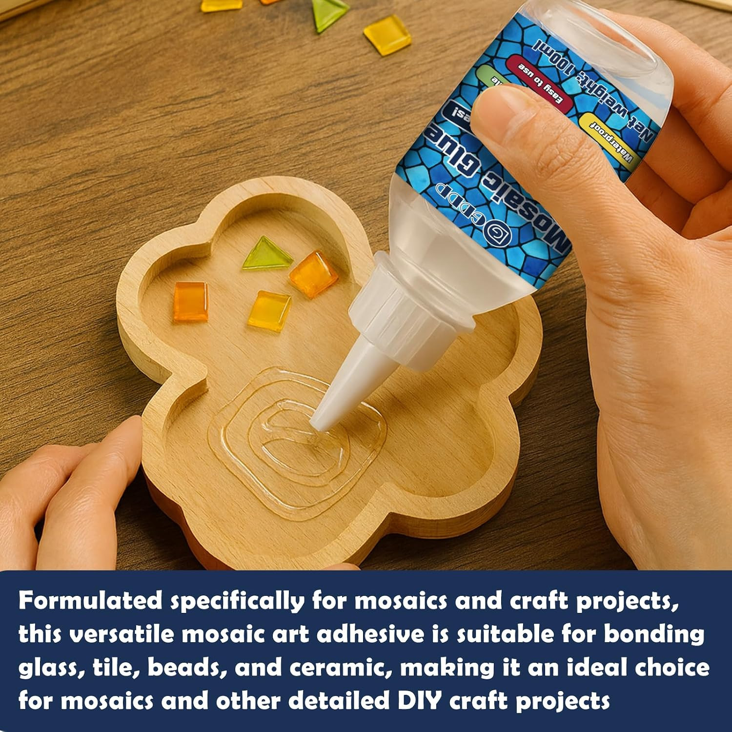 200Ml Clear Mosaic Tile Glue, Waterproof & Moisture Proof Fast Drying | Strong B