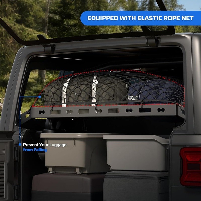 Lightweight Aluminum Roof Rack Wrangler JK JL 4-Door 2007-2025 Gear Storage New